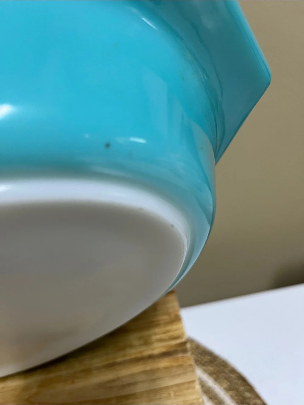 Pyrex VTG 1.5 QT Snowflake Turquoise Print Divided Baking Dish